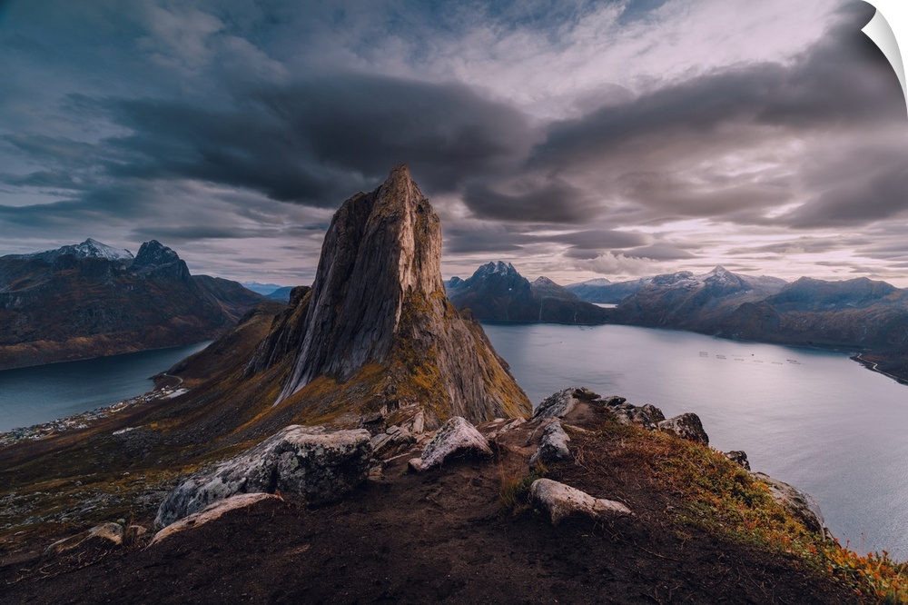 Segla, the most iconic mountain peak in Senja, the second largest island in Norway.