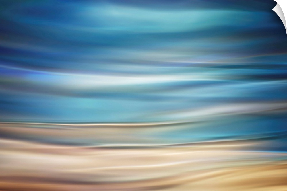 Fine art photograph of abstract waves resembling a coastal landscape.