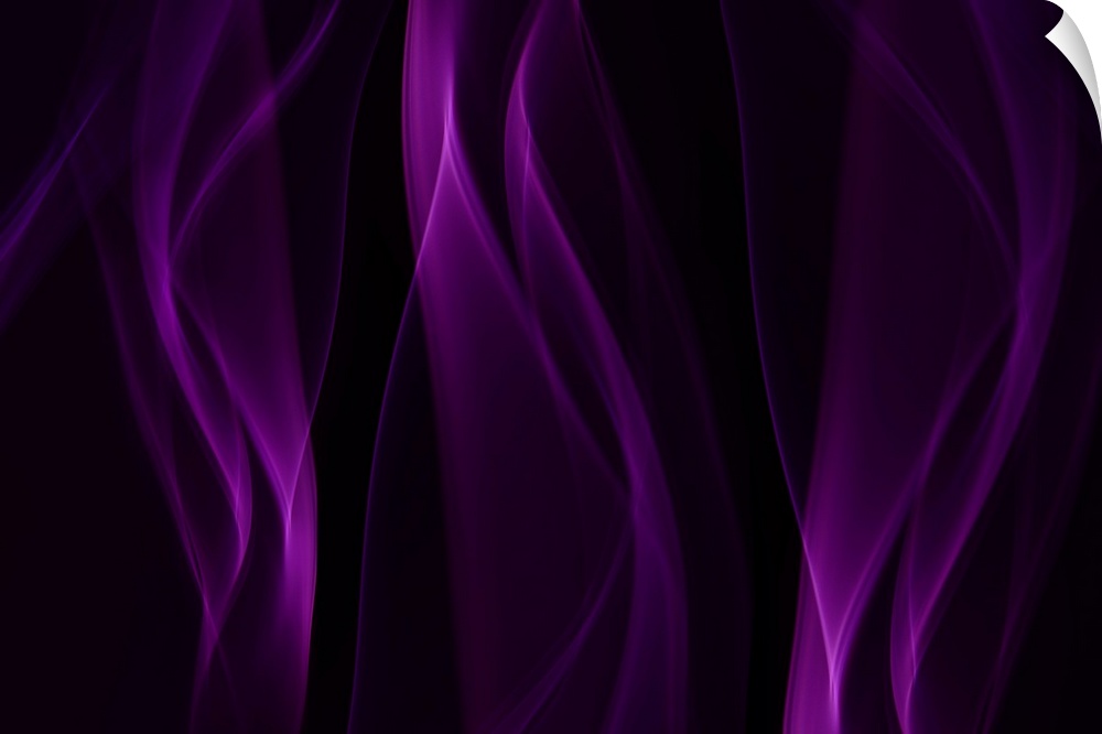 Abstract photograph of wisps of smoke colored deep purple.