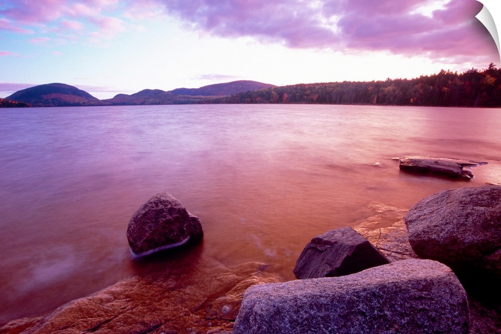 Sunset Afterglow, Eagle Lake, Mt Desert Island, Acadia National Park, Maine