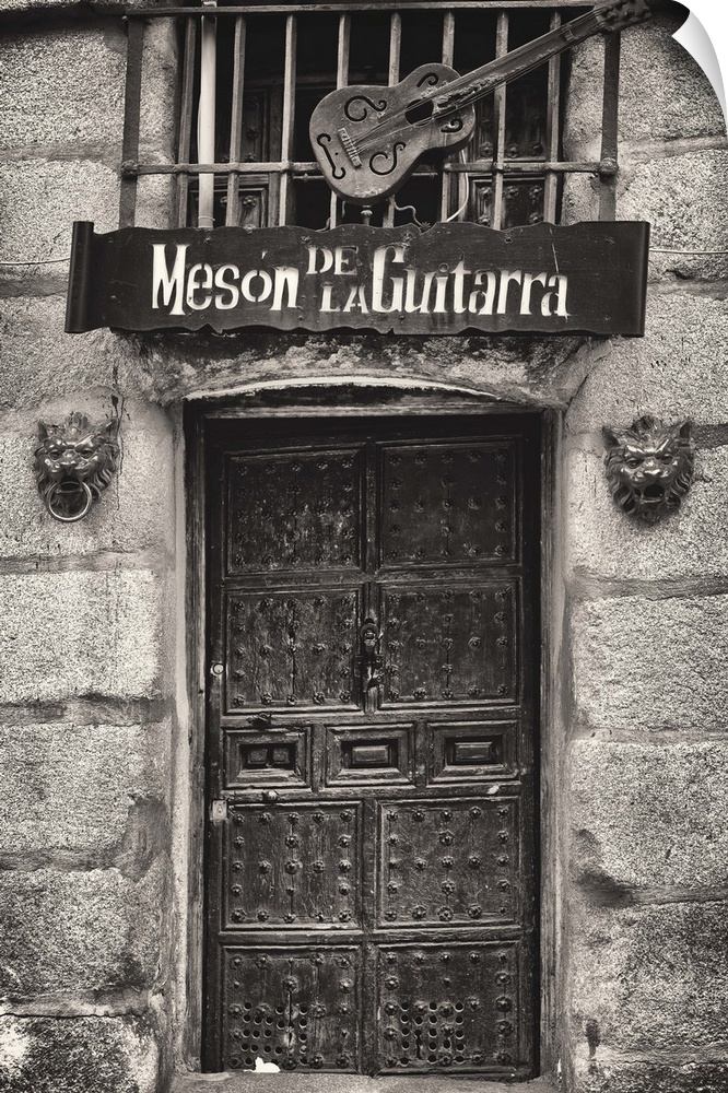 Entrance View of the Guitar Inn and Tapas Bar, Cava de San Mugul, Spain