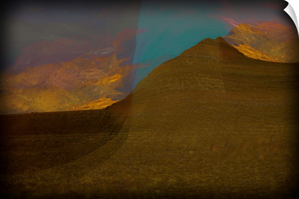 Photograph of an abstract landscape with rolling hills created with a composite.