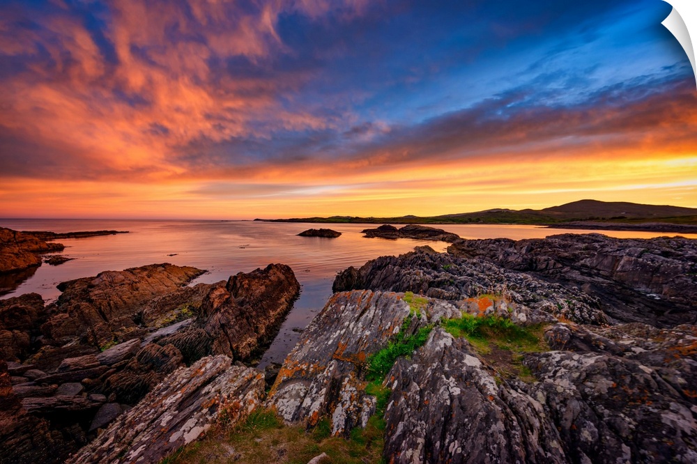 Sunset over the Irish coast