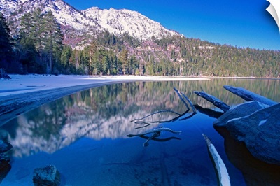 Tranquil Winter Bay Scene, Emerald Bay, Lake Tahoe, California