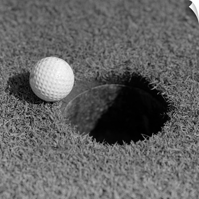 1950's Close-Up Of Golf Ball On Green