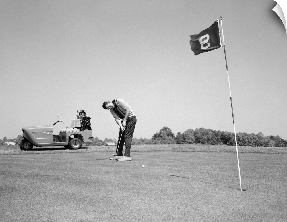 1960's Man Playing Golf