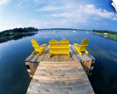 Adirondack Chairs on Dock Nova Scotia Canada