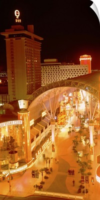 Aerial Fremont Street Experience Las Vegas NV