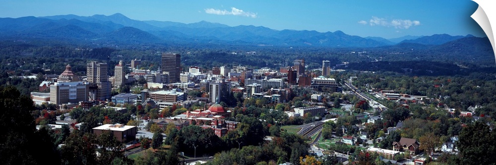 Aerial view of a city, Asheville, Buncombe County, North Carolina
