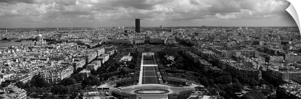 Aerial view of a city, Eiffel Tower, Paris, Ile-de-France, France