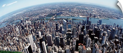 Aerial view of a city, Manhattan, New York City, New York State