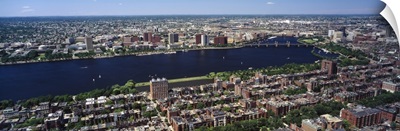 Aerial view of a cityscape, Back Bay, Cambridge, Boston, Massachusetts
