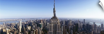 Aerial view of a cityscape, Empire State Building, Manhattan, New York City, New York State