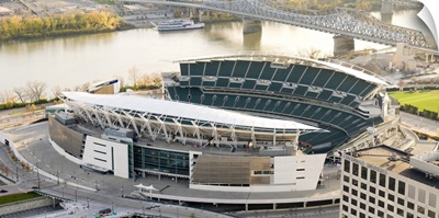 Aerial view of a football stadium Paul Brown Stadium Cincinnati Hamilton County Ohio