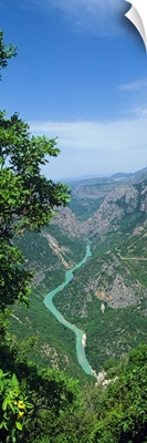 Aerial view of a river, Verdon Gorge, Alpes De Haute Provence, Provence Alpes Cote dAzur, France