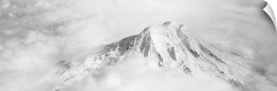 Aerial view of a snowcapped mountain, Mt Rainier, Mt Rainier National Park, Washington State