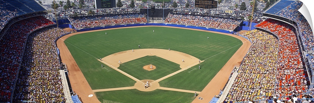 Aerial view of a stadium, Dodger Stadium, City of Los Angeles, California, USA