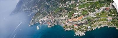 Aerial view of a town Atrani Amalfi Coast Salerno Campania Italy