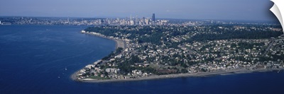 Aerial view of Alki Point, Seattle, Washington State