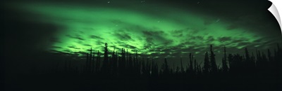 Alaska, Fairbanks, Aurora Borealis, View of the Northern lights