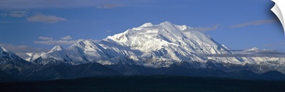 Alaska, Mount McKinley, Panoramic view of a snow covered peak