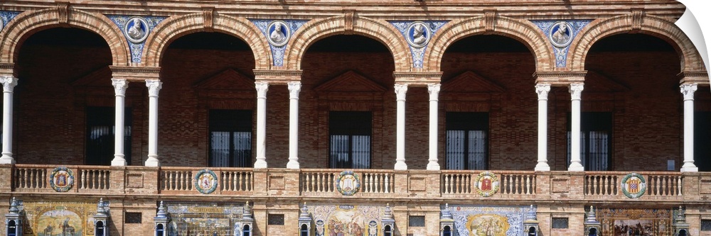 Arches And Tiles Plaza de Espana Seville Spain