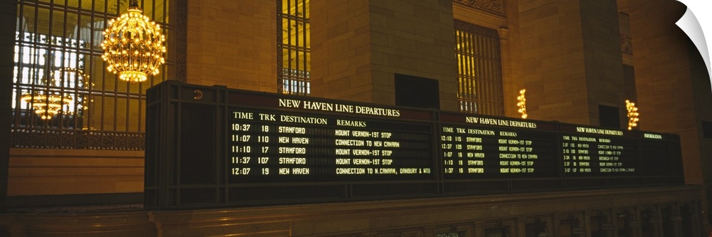 Arrival departure board in a station, Grand Central Station, Manhattan, New York City, New York State