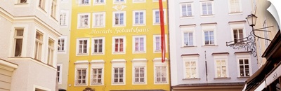 Austria, Salzburg, Mozart's Birthplace, Low angle view of the apartments