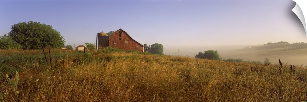 Barn in a field, Iowa County, Wisconsin
