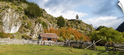 Barn in a ranch, Valle Exploradores, Aysen Region, Patagonia, Chile