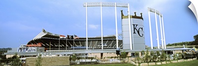 Baseball stadium in a city, Kauffman Stadium, Kansas City, Missouri