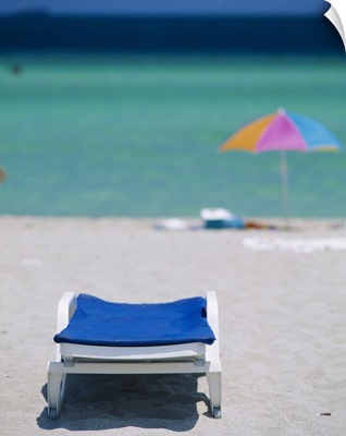 Beach Chair and Umbrella Miami Beach FL