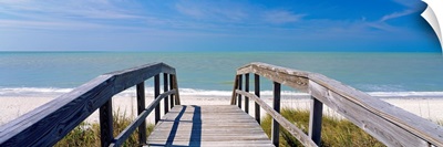 Boardwalk on the beach, Gasparilla Island, Florida