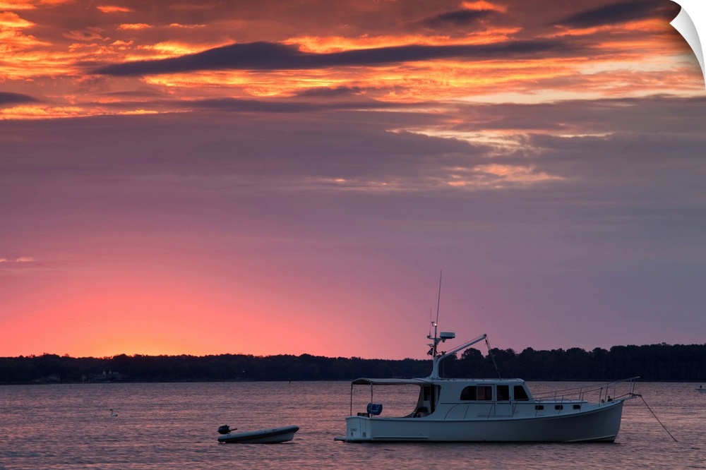 Boat in the river, Saint Michaels, Chesapeake Bay, Maryland, USA