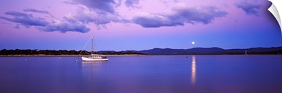 Boat in the sea, Port Sorell, Tasmania, Australia
