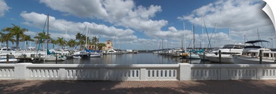 Boats at a dock Twin Dolphin Marina Manatee River Bradenton Manatee County Florida