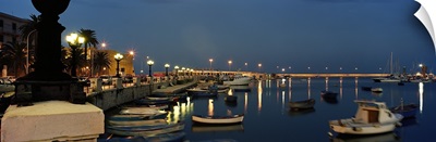 Boats at a harbor, Bari, Itria Valley, Puglia, Italy