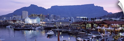Boats at a harbor, Victoria And Alfred Waterfront, Table Mountain, Cape Town, Western Cape Province, South Africa