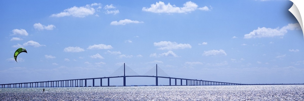 Bridge across a bay Sunshine Skyway Bridge Tampa Bay Florida