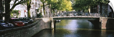 Bridge across a channel, Amsterdam, Netherlands