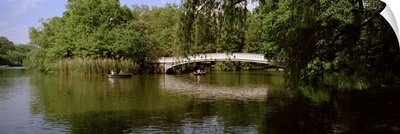 Bridge across a lake, Central Park, Manhattan, New York City, New York State