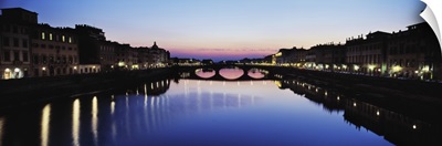 Bridge across a river Arno River Ponte Vecchio Florence Italy