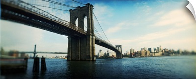 Bridge across a river Brooklyn Bridge East River Brooklyn New York City New York State