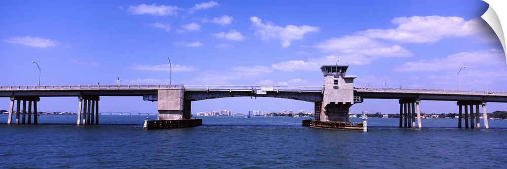 Bridge across a river, Gulf Intracoastal Waterway, near Sarasota, Sarasota County, Florida