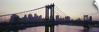Bridge across a river, Manhattan Bridge, East River, Manhattan, New York City, New York State