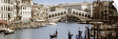 Bridge over a canal, Rialto Bridge, Venice, Veneto, Italy
