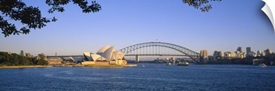 Bridge over water, Sydney Opera House, Sydney, New South Wales, Australia