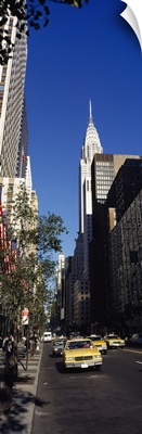 Buildings along a road, Chrysler Building, Manhattan, New York City, New York State