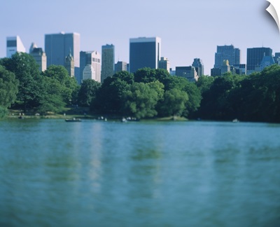 Buildings and trees at the waterfront, Central Park, Manhattan, New York City, New York State
