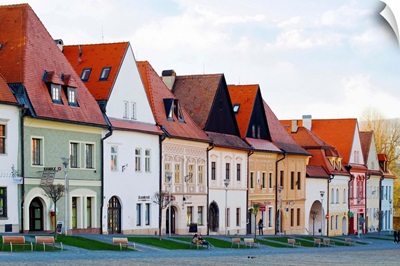 Buildings at a town square, Bardejov, Slovakia